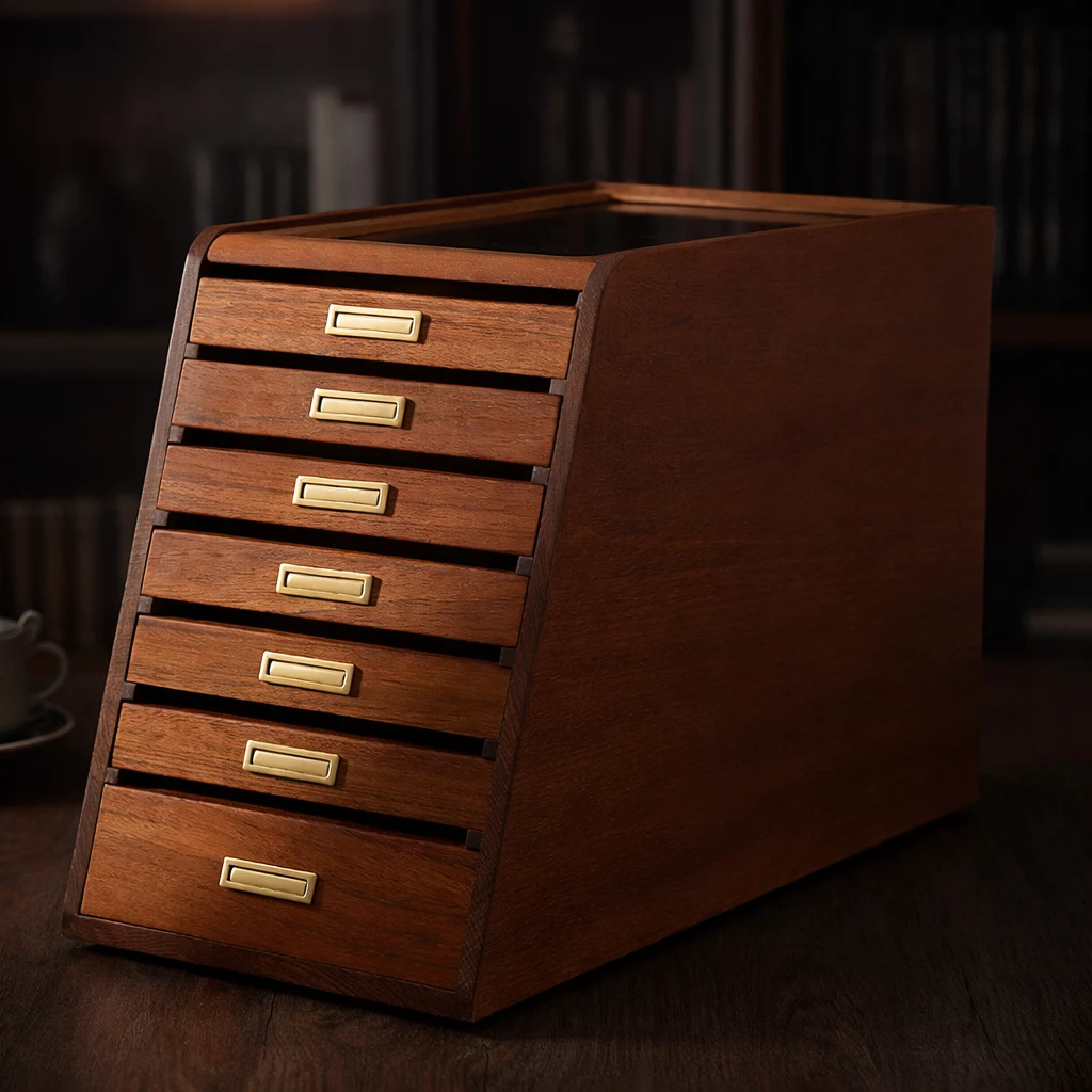 Large wooden watch storage tray