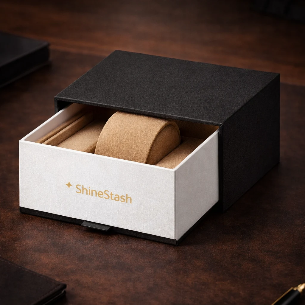 Sliding drawer watch box with sleeve