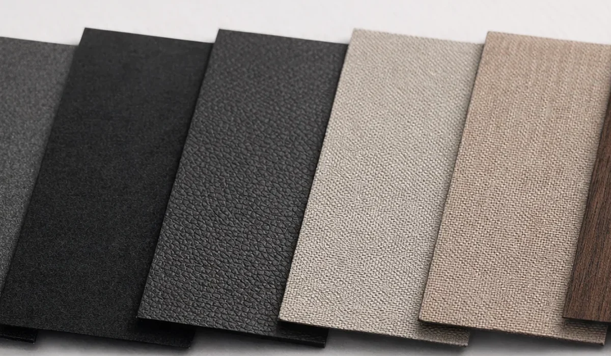 Custom Jewelry Boxes & Packaging Manufacturer | ShineStash Jewelry packaging material swatches without labels or text overlay