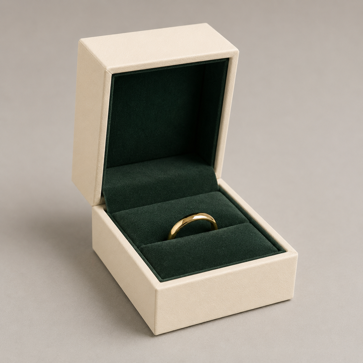 Ring gift box with fitted velvet retention insert